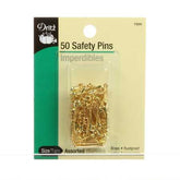 Dritz Safety Pin Brass Assorted Size 00/0 50ct